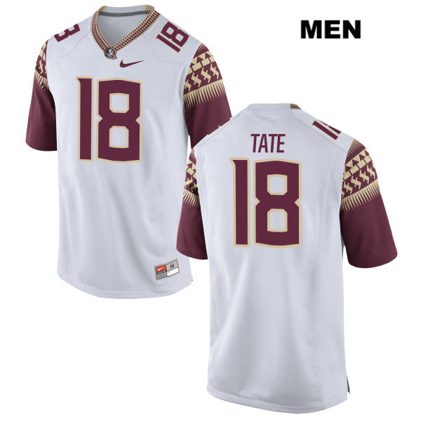 Men's NCAA Nike Florida State Seminoles #18 Auden Tate College White Stitched Authentic Football Jersey TRI4069TV
